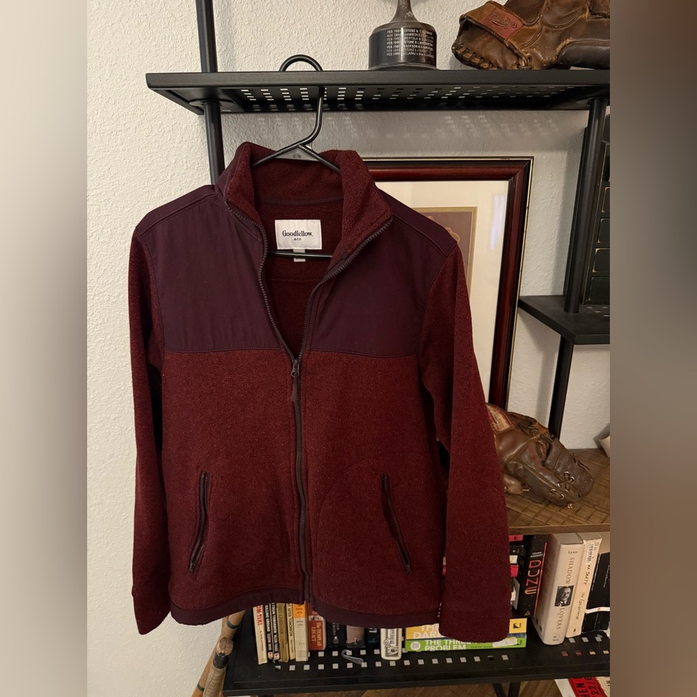 Goodfellow & Co Men's Maroon Zip-Up Sweater